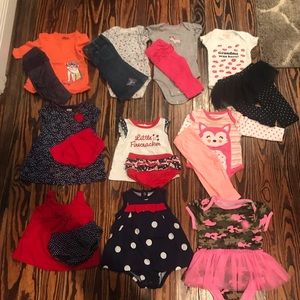HUGE BUNDLE of 3-6M girls outfits